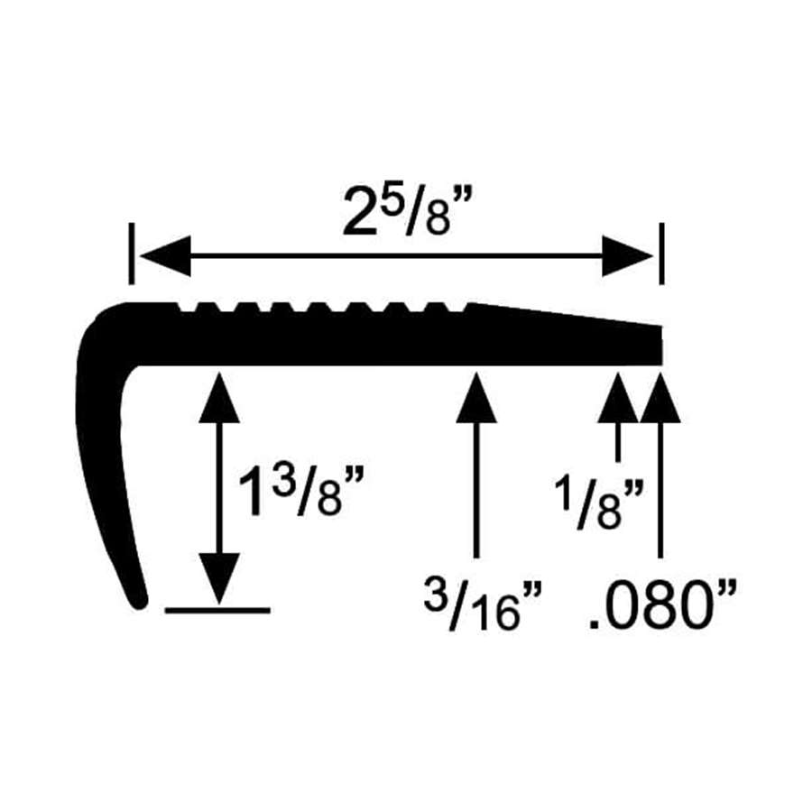 Professional Flooring Supply - 3 Residential Stair Nosing - SQ- Clove,3